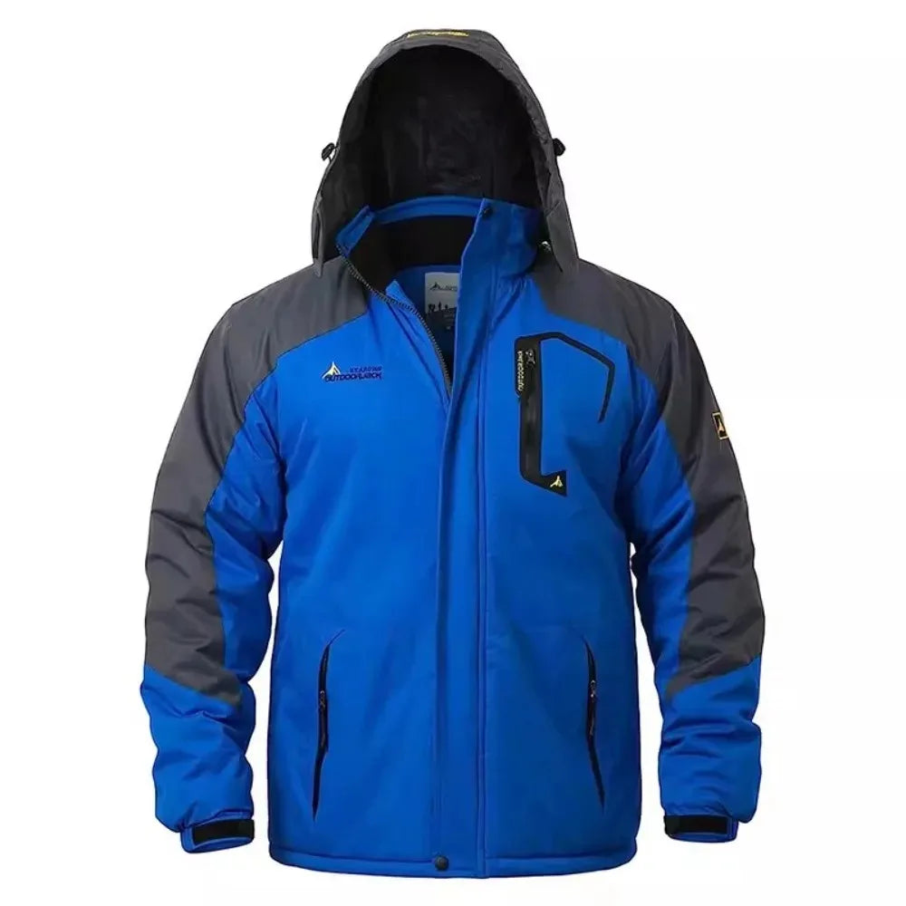 Men's Colour Block Hooded Zip Front Jacket
