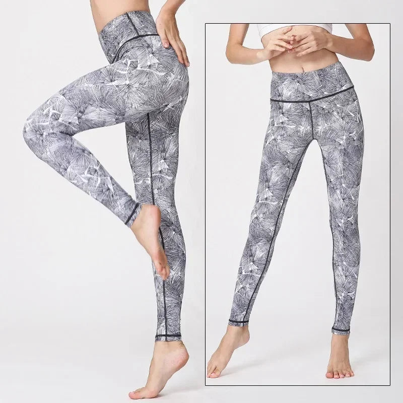 Women's Printed High-Waist Workout Leggings
