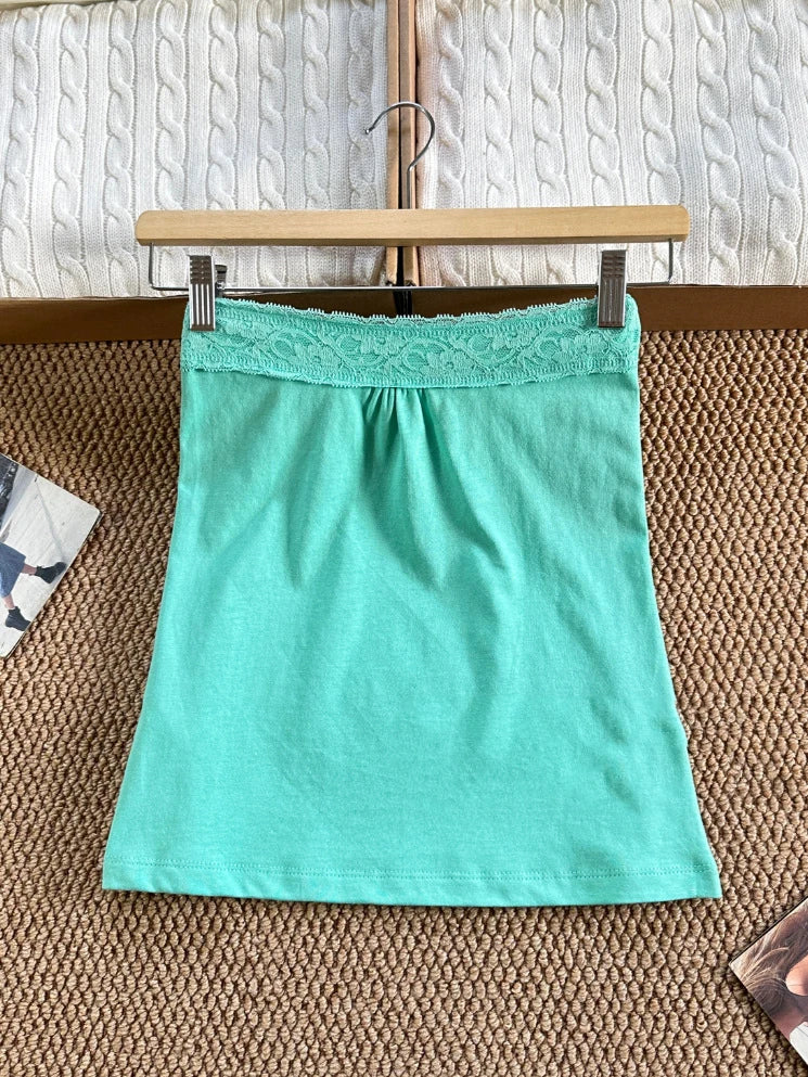 Women's Cotton Camisole and Bandeau Tops with Lace and Ruched Style Options