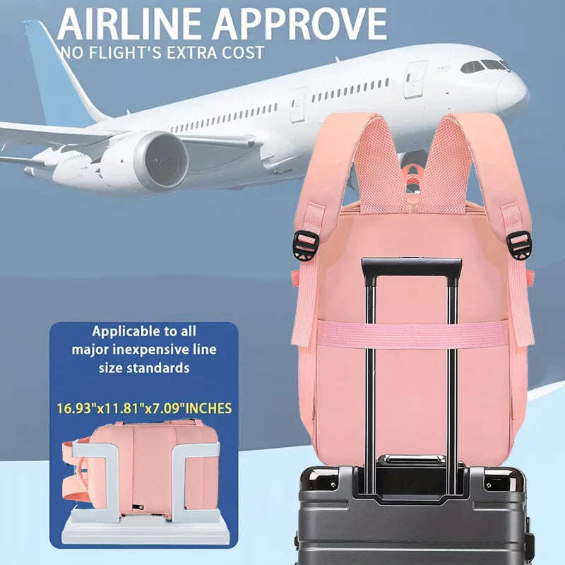 Rectangular Travel Backpack with Side Pockets and Zipper Opening for Daily Carry