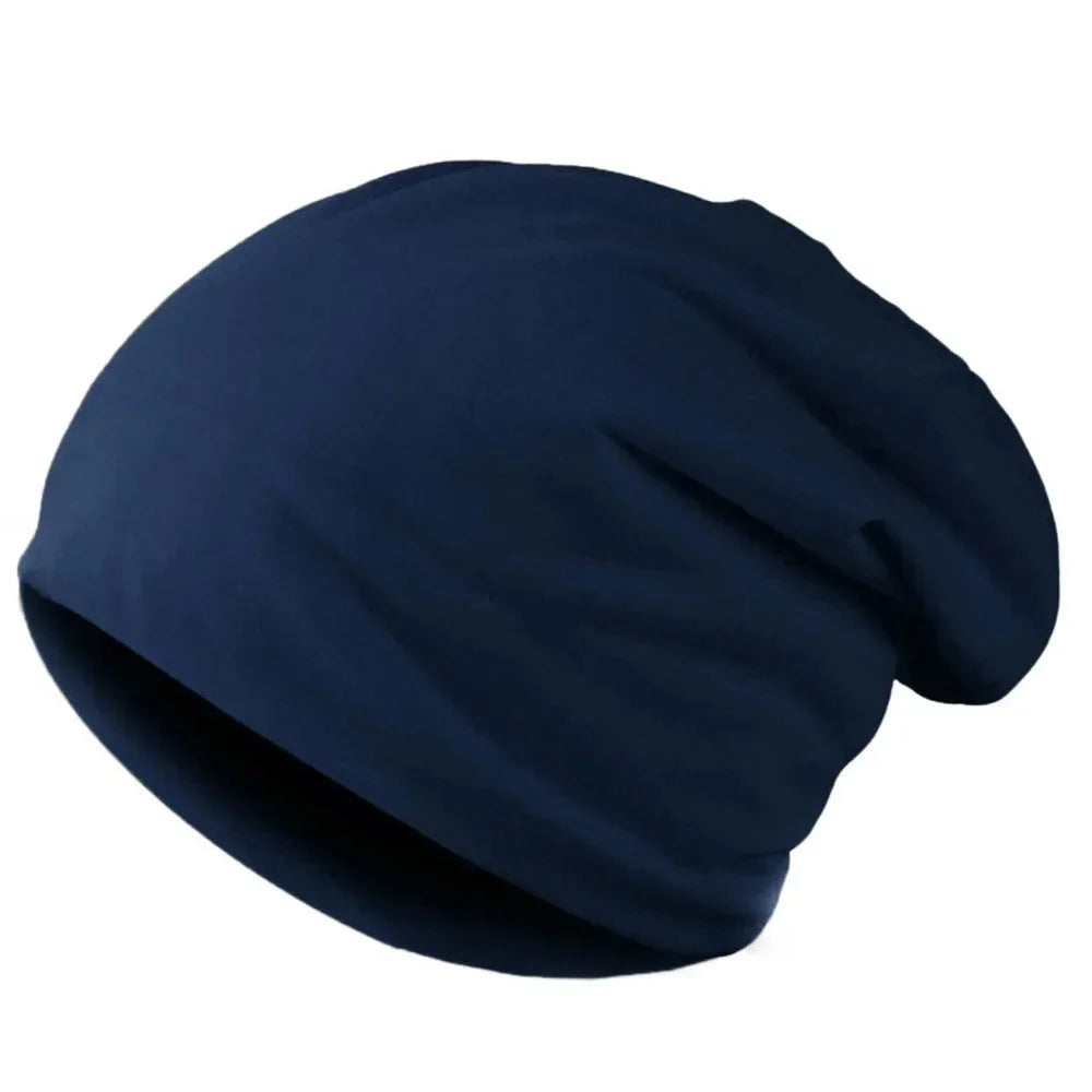 Solid Slouchy Pull On Beanie with Draped Crown