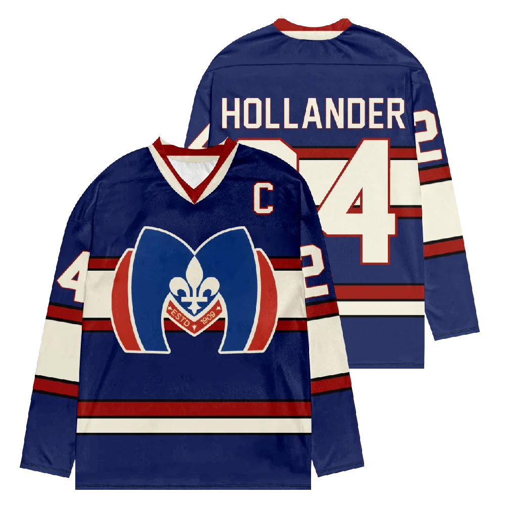 Hollander Number Twenty Four Long Sleeve Jersey For Sports Outfits