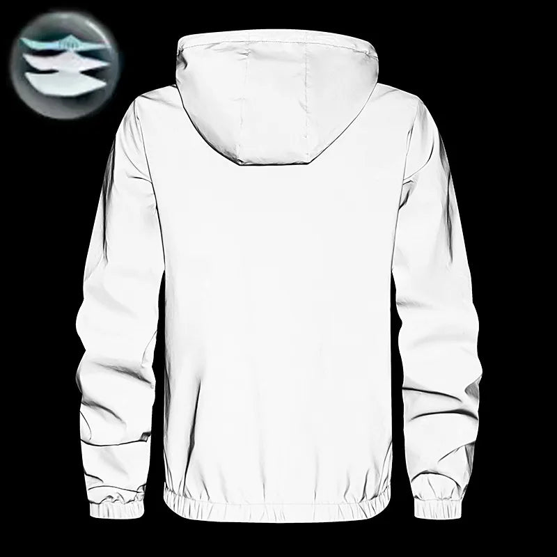 Hooded Long Sleeve Full Zip Casual Streetwear Jacket