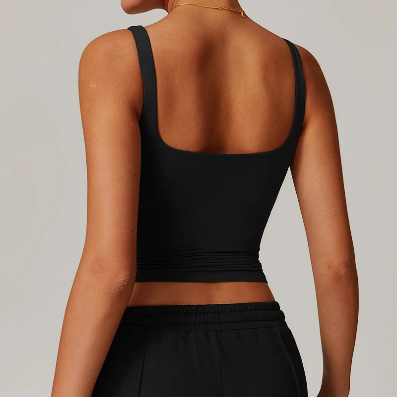 Women's Square Neck Fitted Tank Top