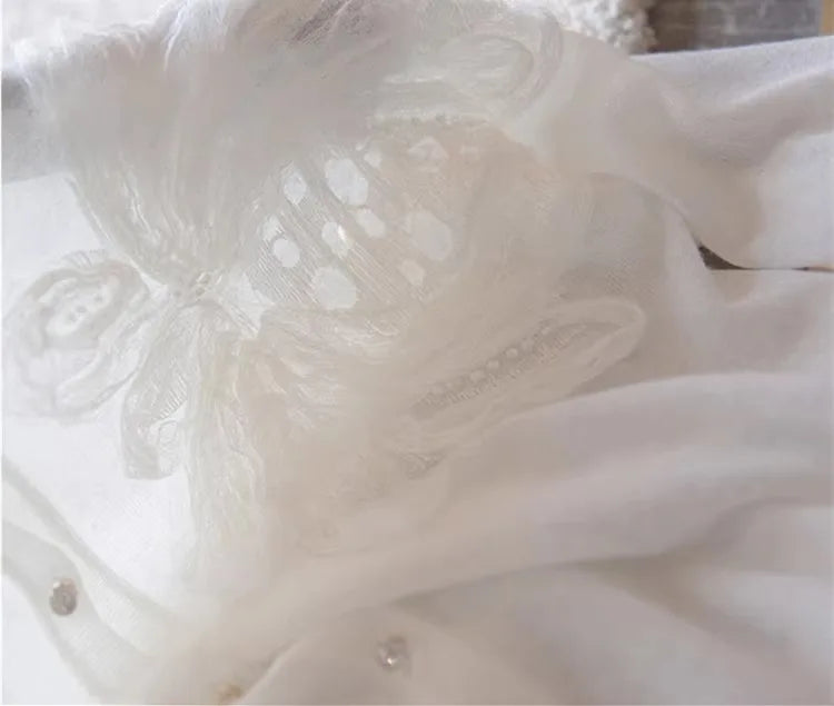 Knitted sunscreen cardigan female short heavy industry flower Korean version loose ice silk thin coat female