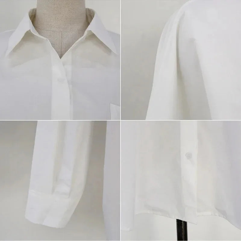 Women's Fitted Long Sleeve Shirt with Back Tie