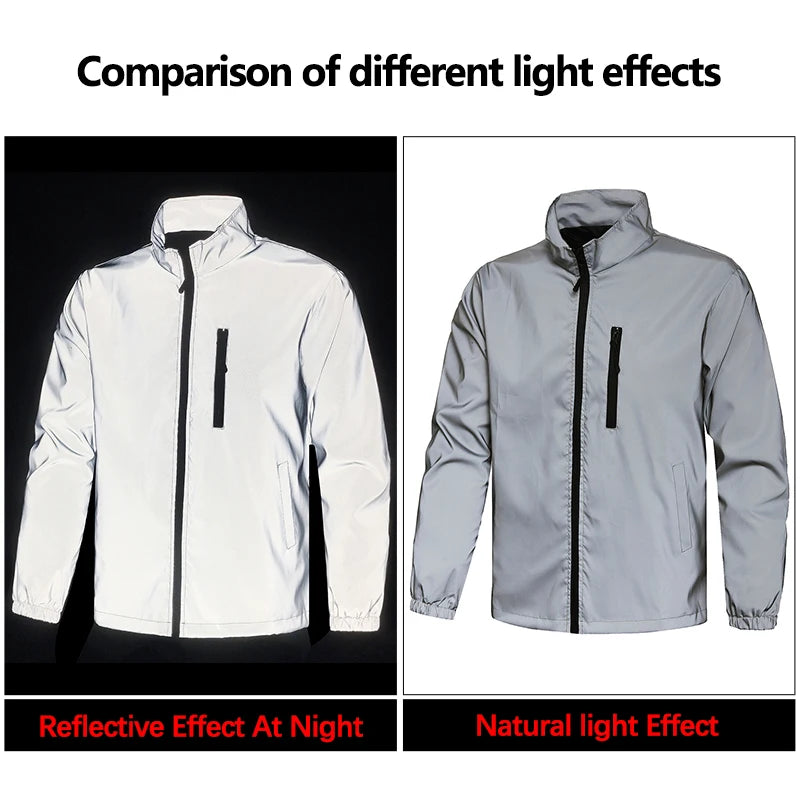 Long Sleeve Casual Streetwear Jacket with Front Closure and Pockets