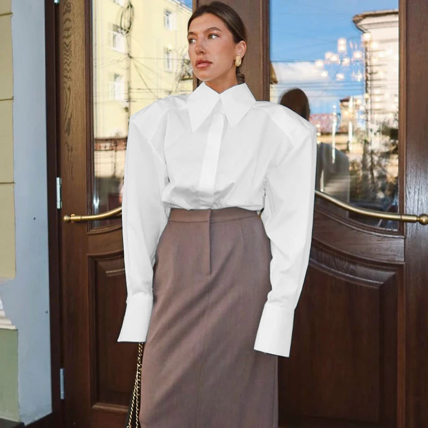 Women's Collared Long Sleeve Shirt