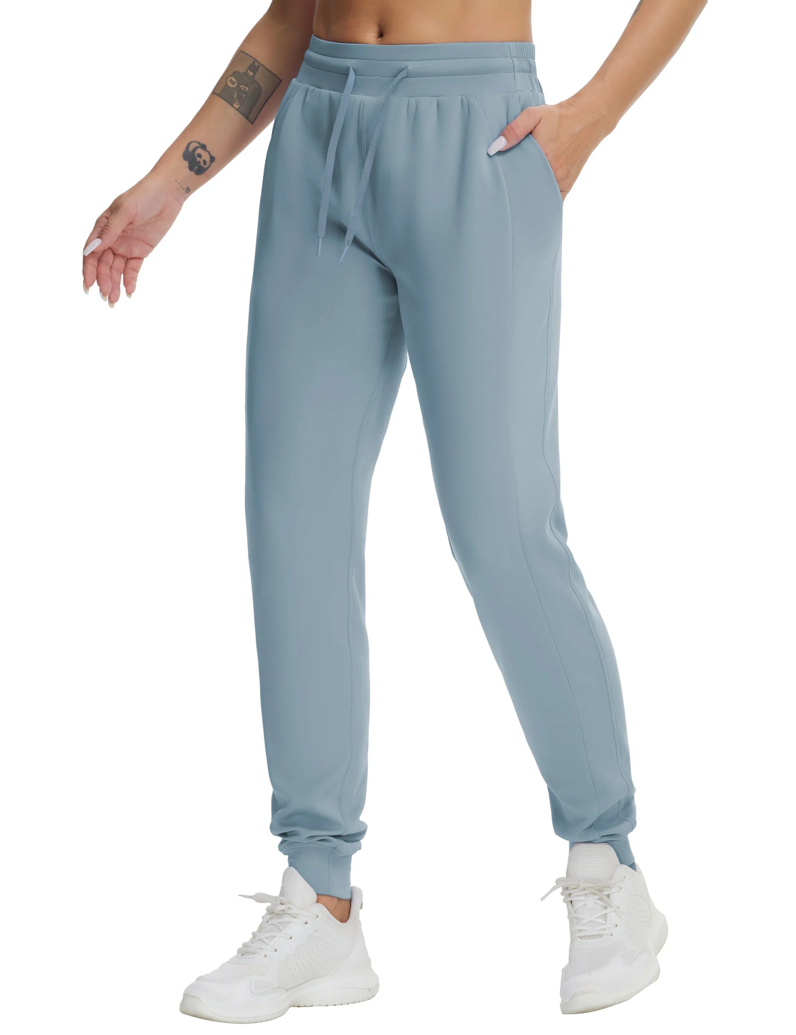 Women's Cuffed Drawstring Yoga Pants For Workout Outfits