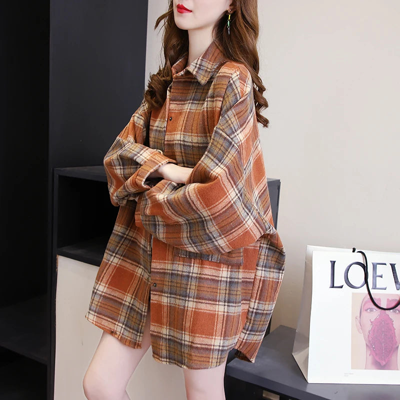 Women's Checked Long Sleeve Shirt