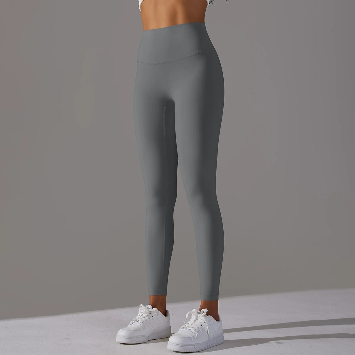 Women's High-Waist Nylon-Spandex Stretch Ankle-Length Yoga Leggings