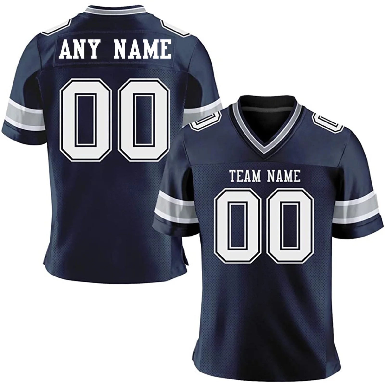 American Football Graphic Short Sleeve Sports Jersey with Number Print
