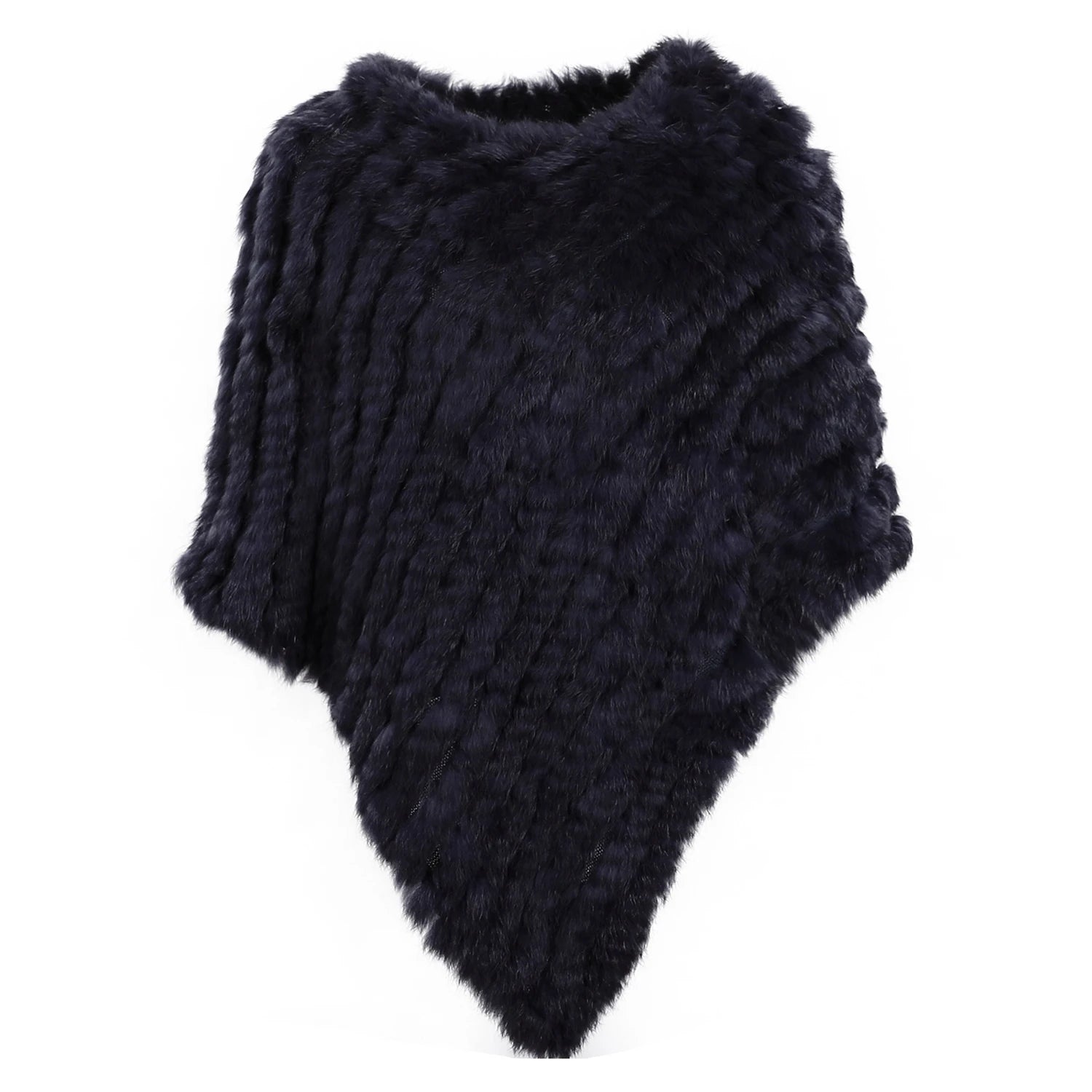 Textured Pointed Hem Poncho for Layering over Outfits