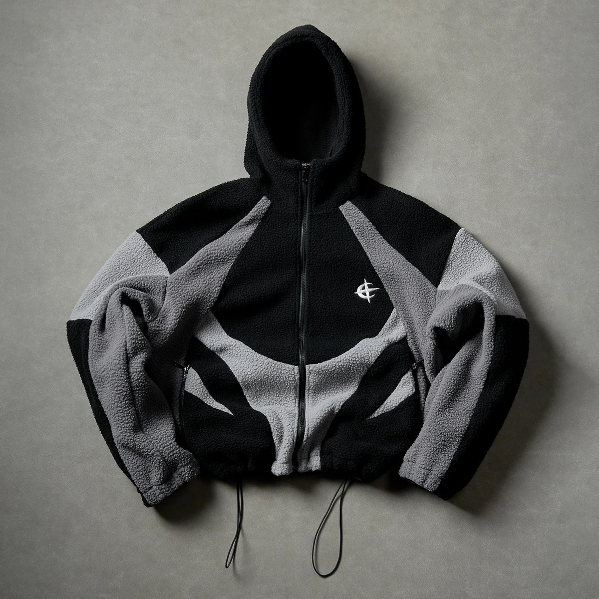 Hooded Long Sleeve Full Zip Casual Streetwear Jacket
