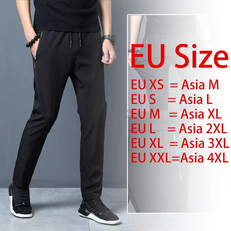 Men's Elastic Waist Slim Fit Casual Pants For Everyday Wear