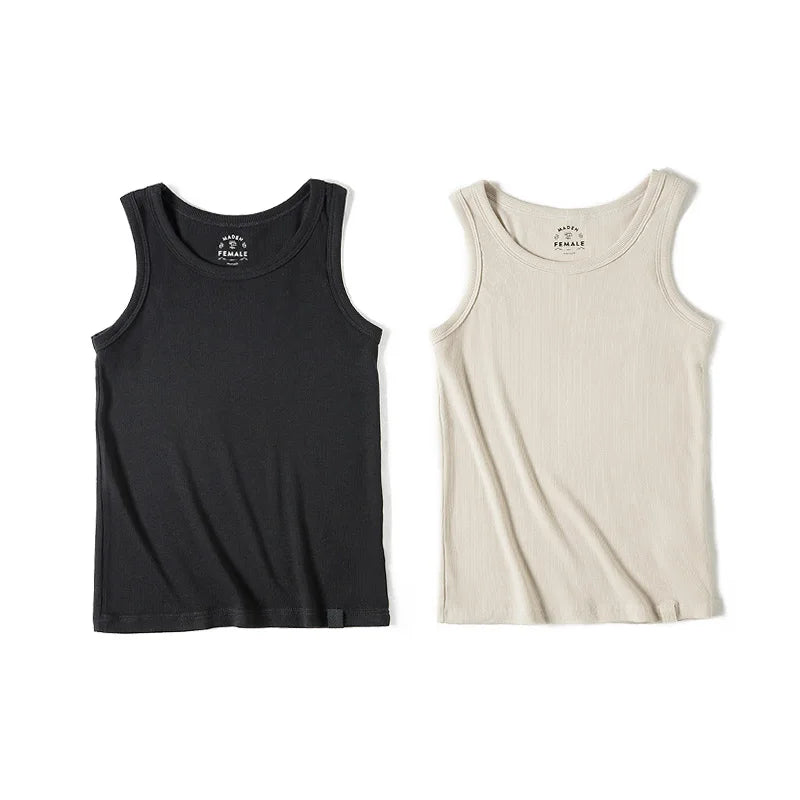 Women's V-Neck Knit Tank Top with Sleeveless Design and Simple Shape