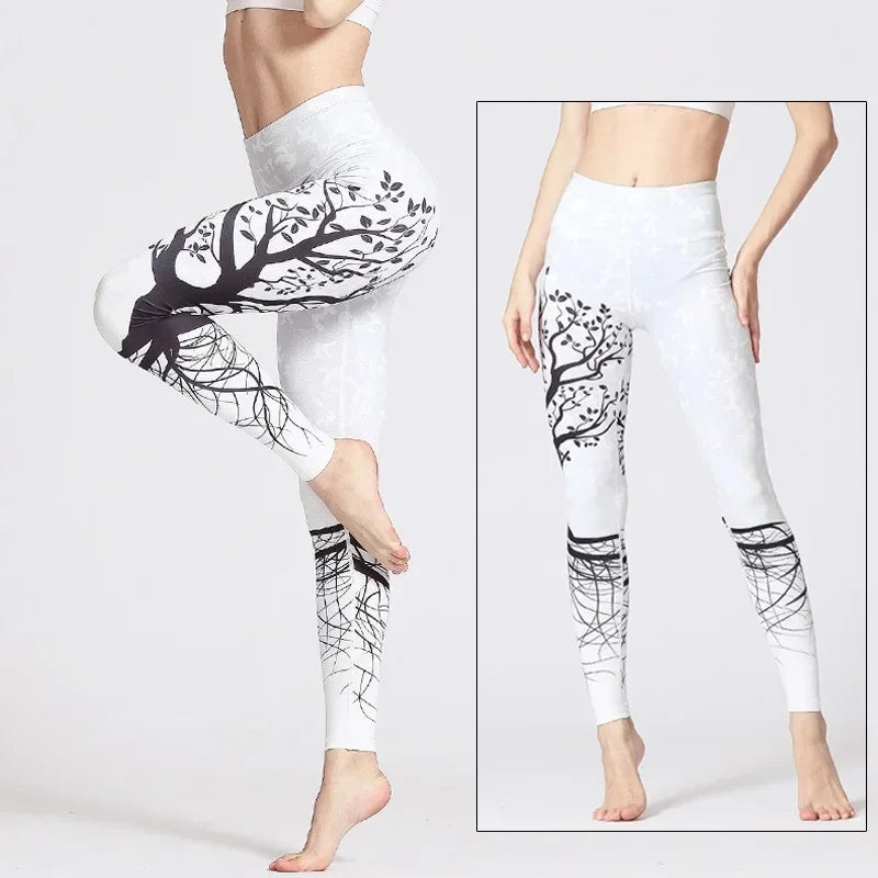 Women's Printed High-Waist Workout Leggings