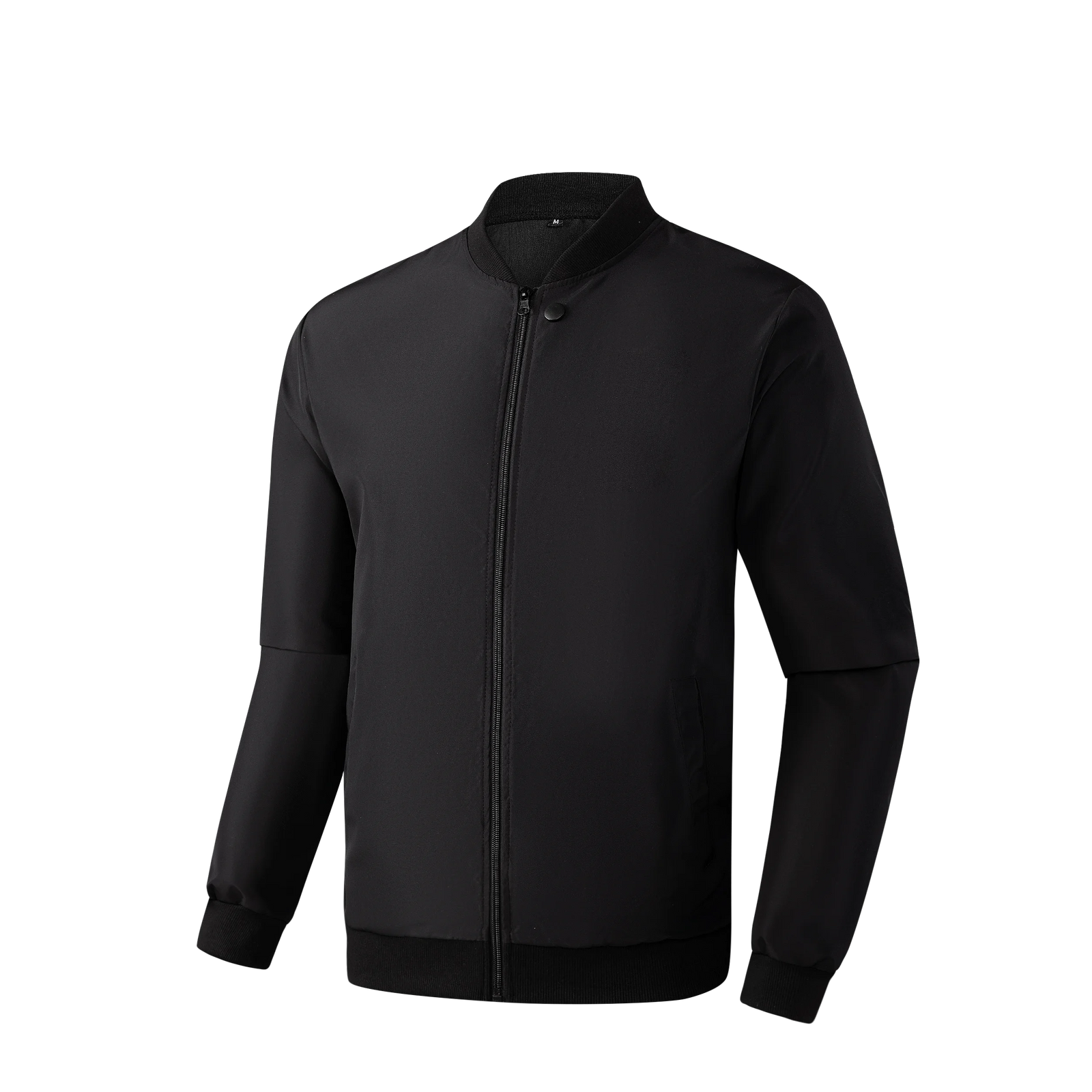 Men's Short Baseball-Collar Zip-Front Jacket