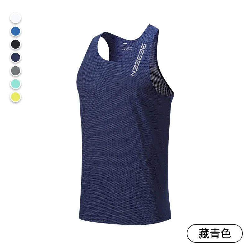 Sleeveless Crew Neck Racerback Running Training Tank Top