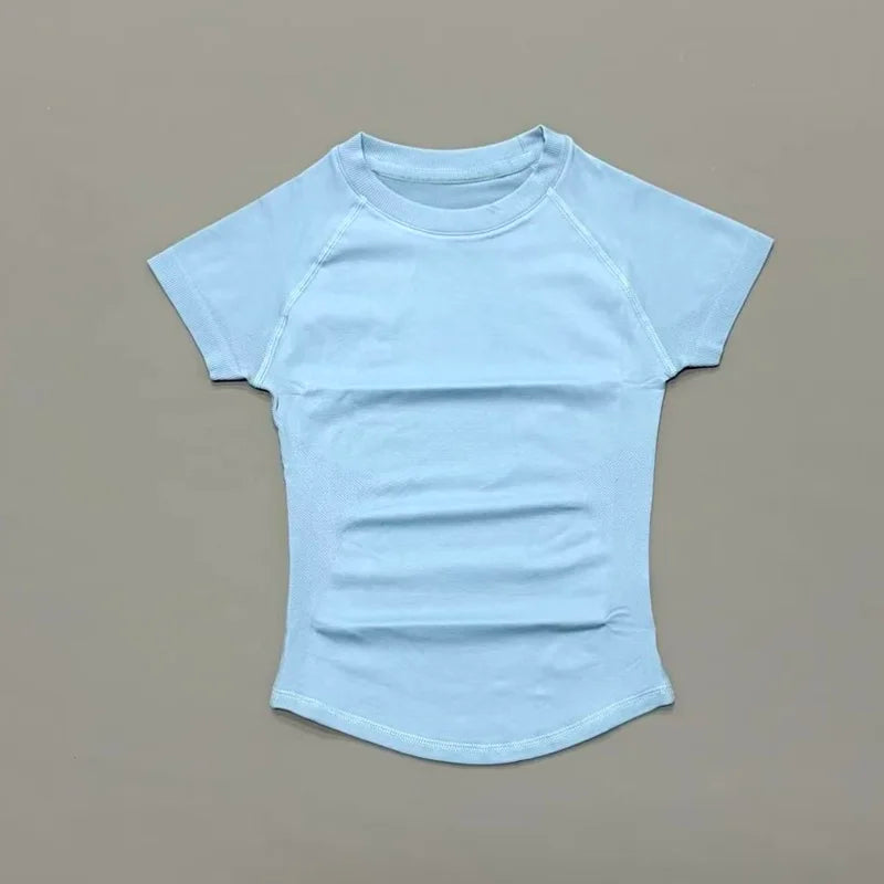Women's Crew Neck Short Sleeve Sports T-shirt For Workout Outfits