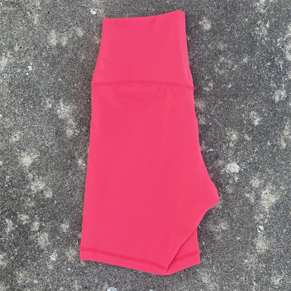 Women's High Waist Nylon Blend Shorts for Yoga and Training