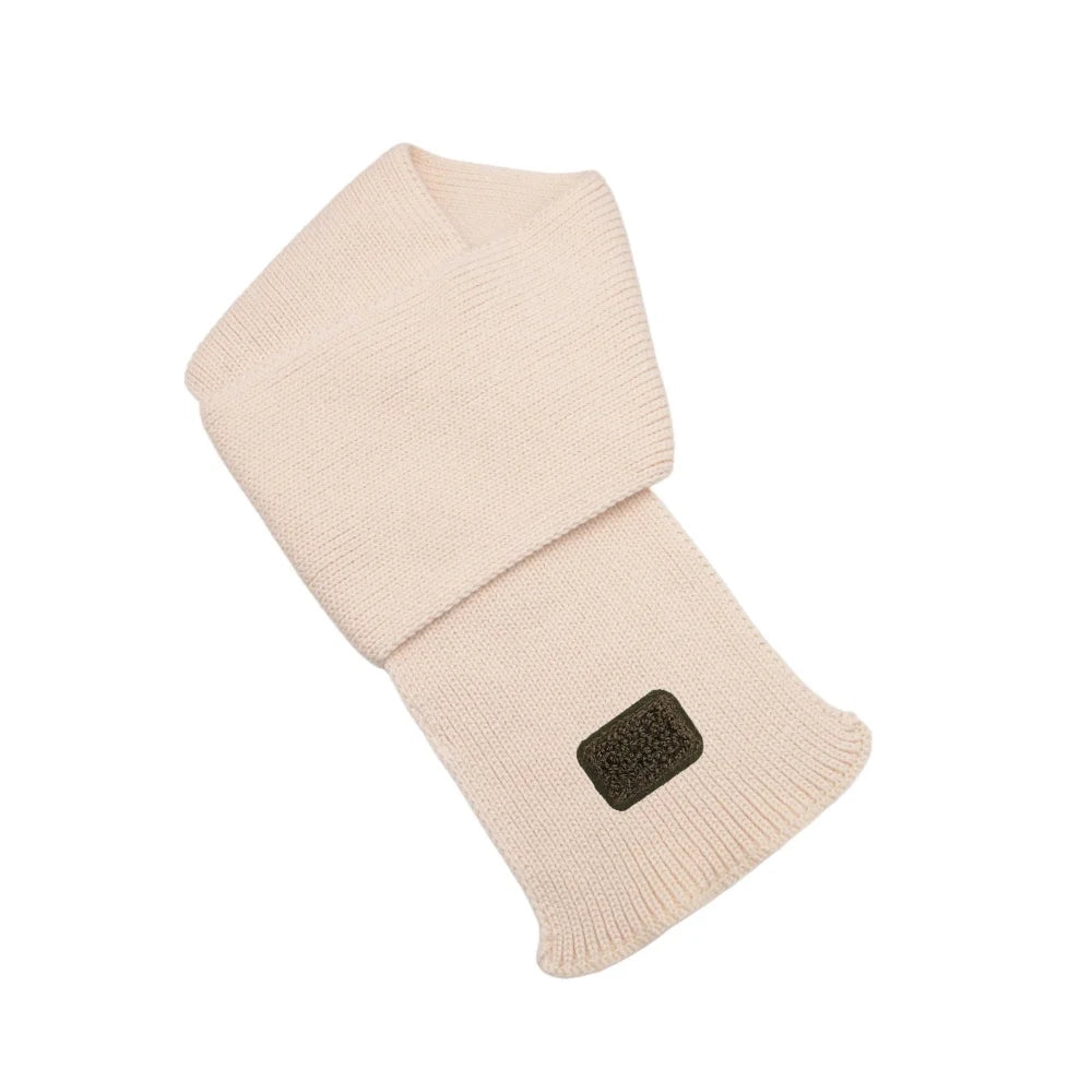 Children's Cotton Knitted Beanie with Patch Designs and Original Size Options