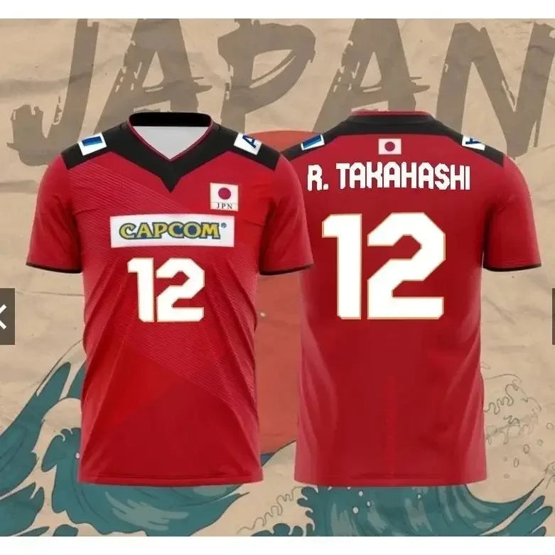 Volleyball Graphic Short Sleeve Sports Jersey with Number Print