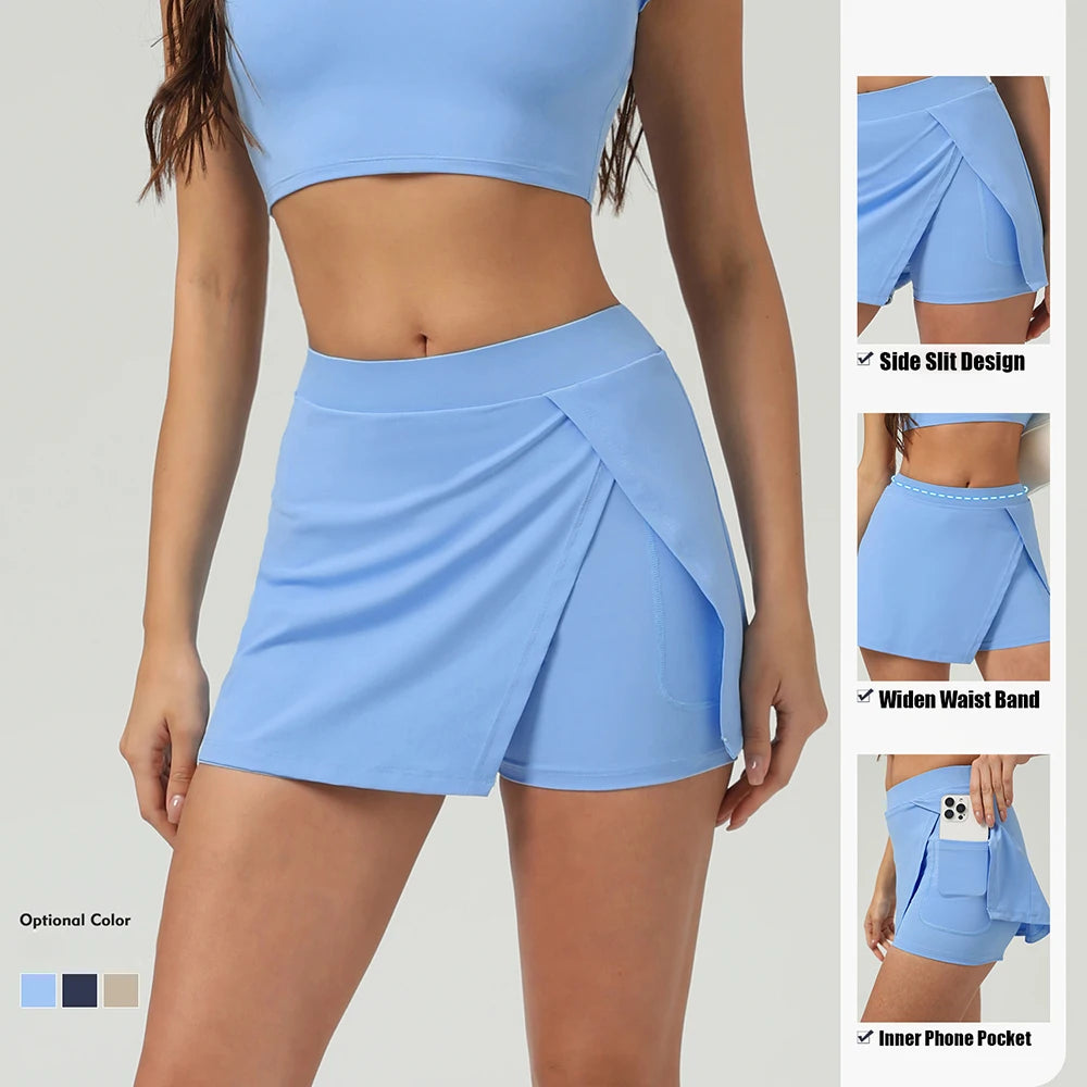Women's Wrap-Front Tennis Skort