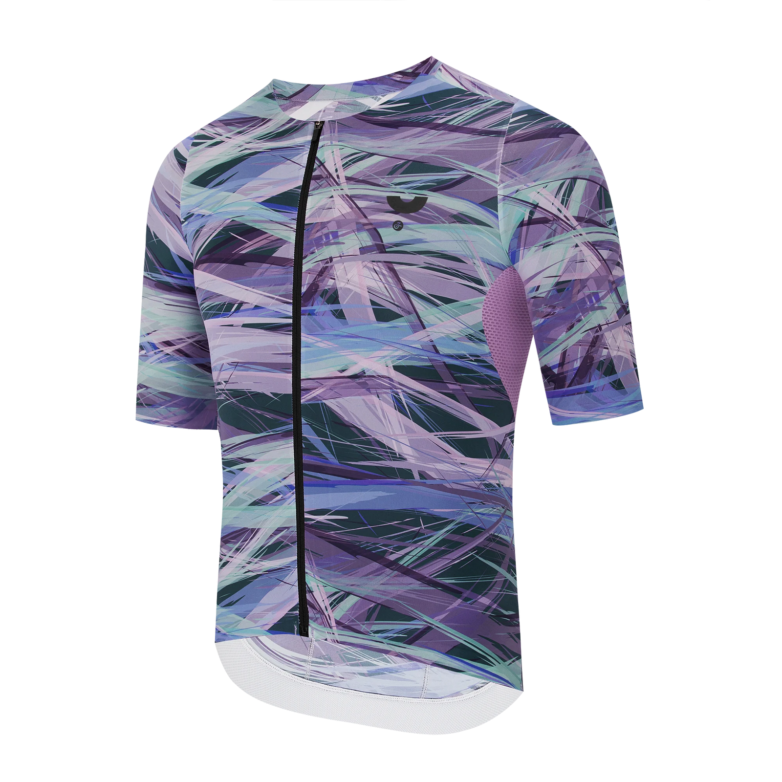 Men's Abstract Print Cycling Jersey with Short and Long Sleeve Options
