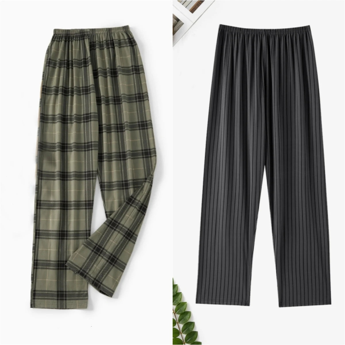 Men's Printed Elastic Waist Straight Leg Lounge Pajama Pants