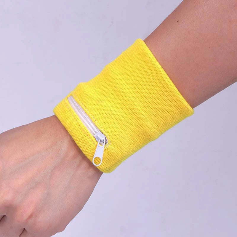 Zippered Wrist Pouch Wallet with Soft Band Shape