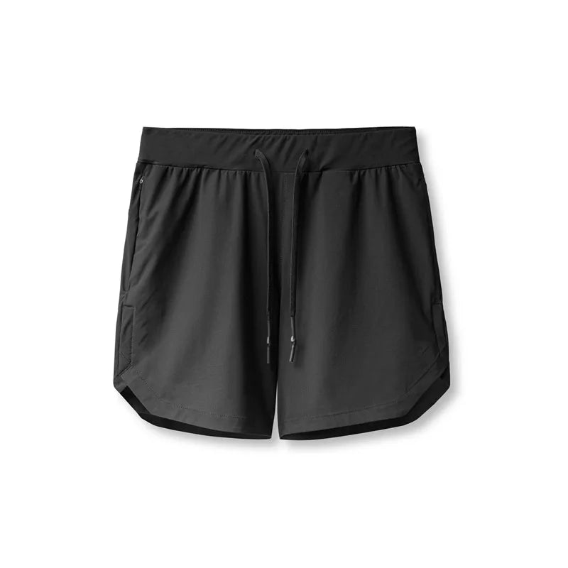 Men's Drawstring Sports Shorts with Inner Liner and Pockets