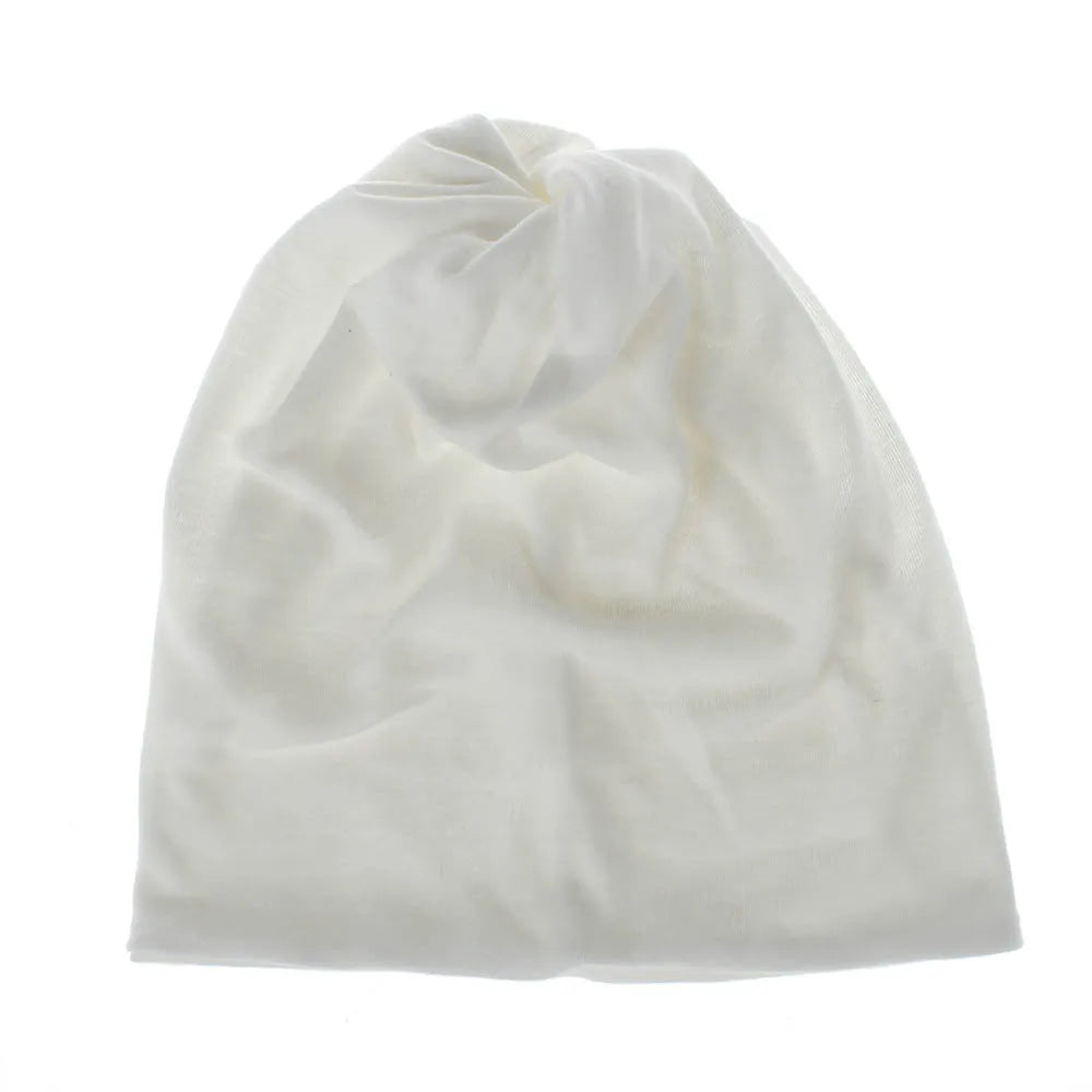 Solid Slouchy Knit Beanie with Soft Drape Shape
