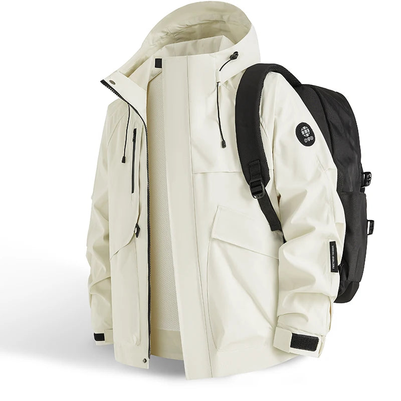 Hooded Zip-Front Hiking Jacket