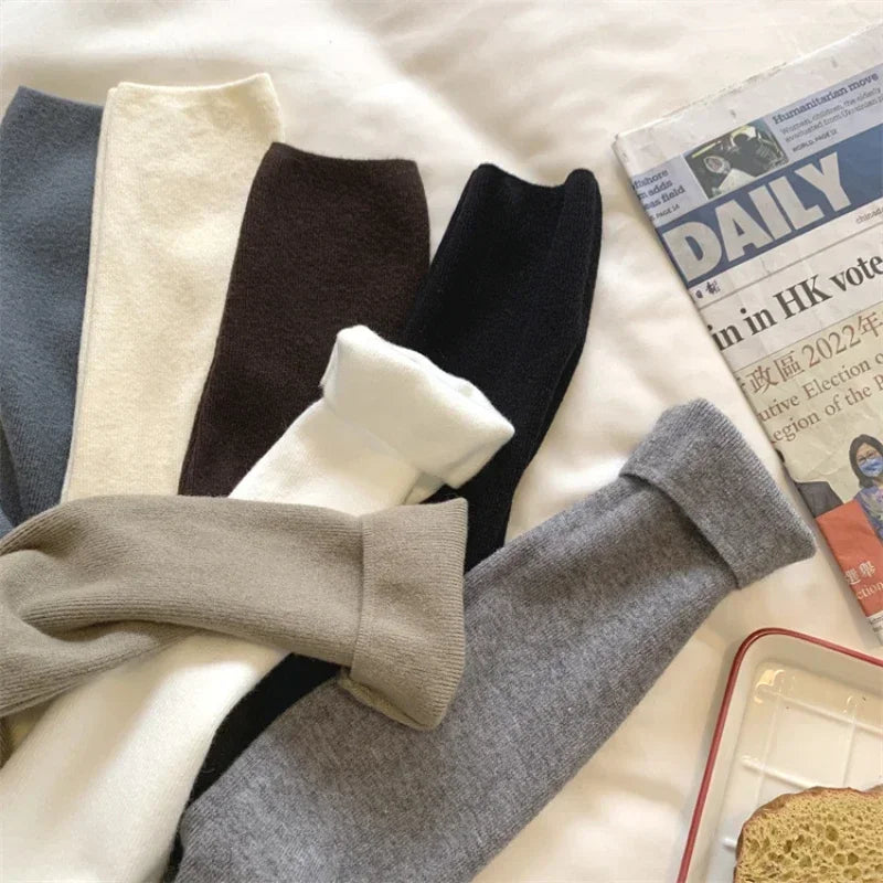 Women's Plain Mock Neck Knit Sweater Casual Knit Layer
