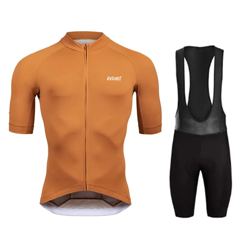 Men's Short Sleeve Cycling Jersey Set with Polyester and Spandex Bottoms