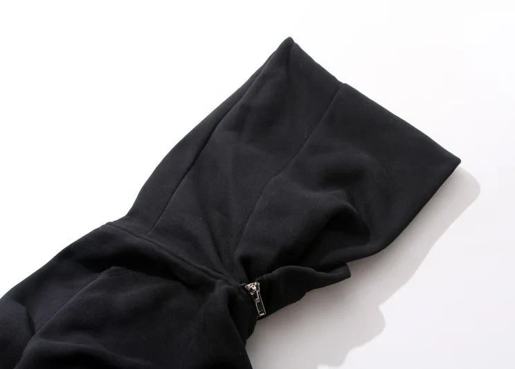 Long Sleeve Full Zip Casual Hooded Sweatshirt for Layering
