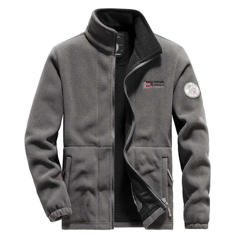 Men's Stand Collar Fleece Jacket
