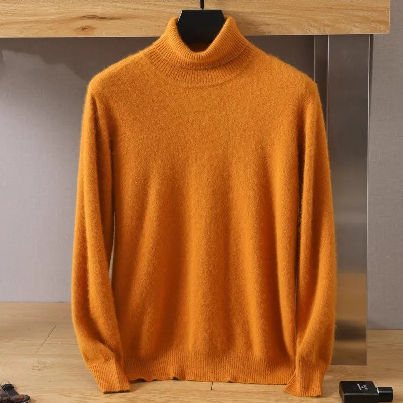 Men's Turtleneck Long Sleeve Knit Sweater