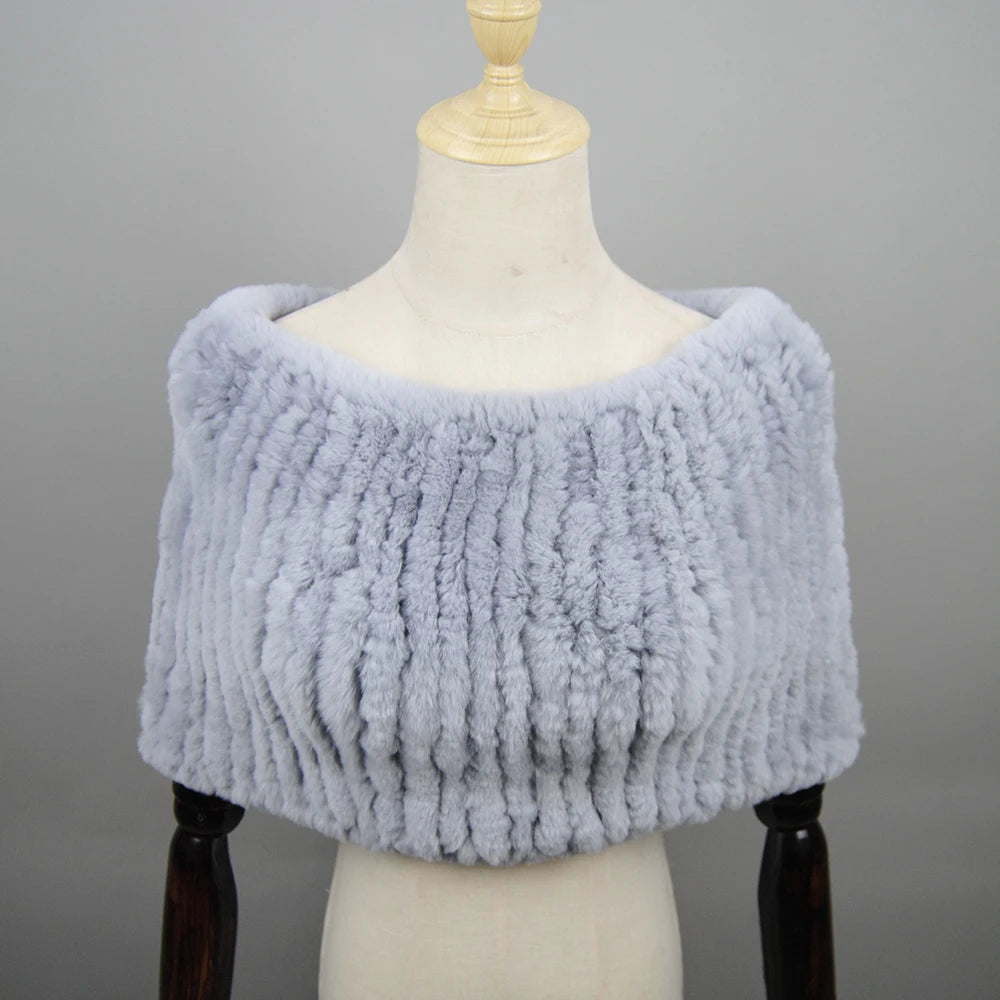 Textured Tubular Shoulder Wrap Cape for Layering over Outfits