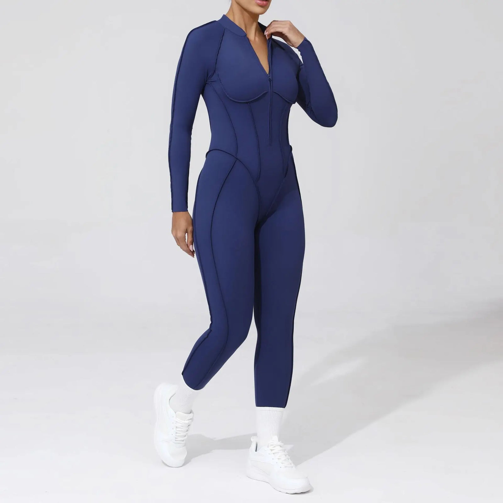 Women's Contoured Workout One Piece with Back Cutout and Multiple Sleeve Styles