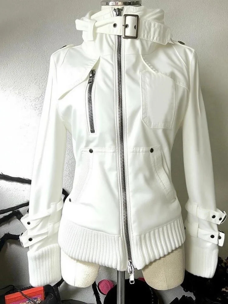 Fluffy Trim Long Sleeve Full Zip Casual Hoodie