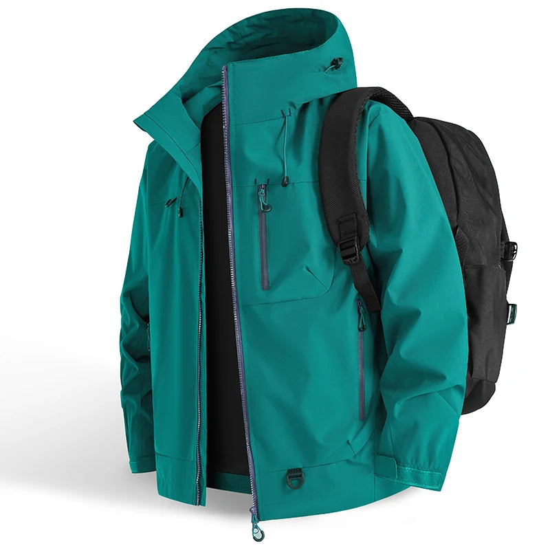 Hooded Zip-Front Outdoor Jacket