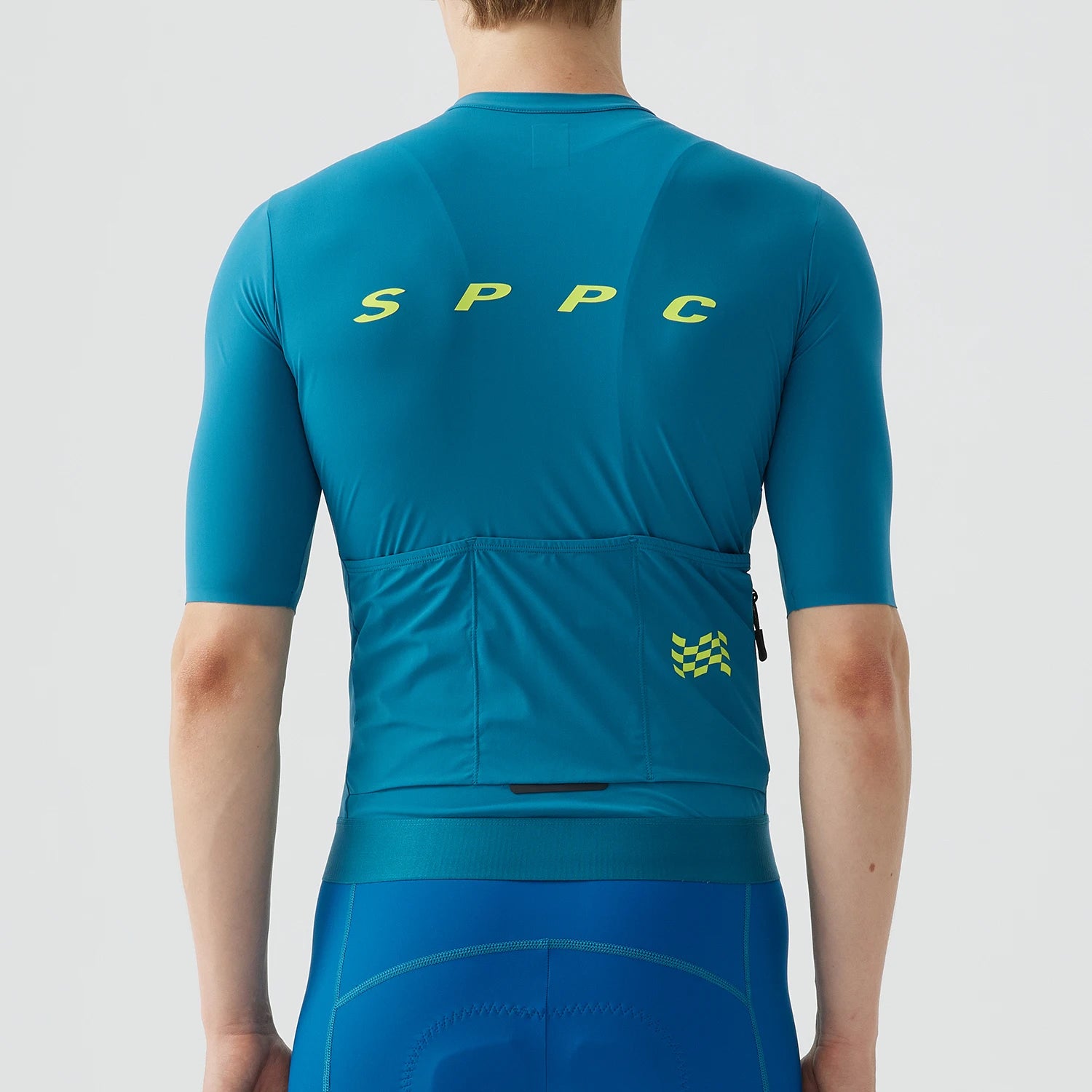 Men's Zip-Front Cycling Jersey in Nylon and Elastane for Road Riding