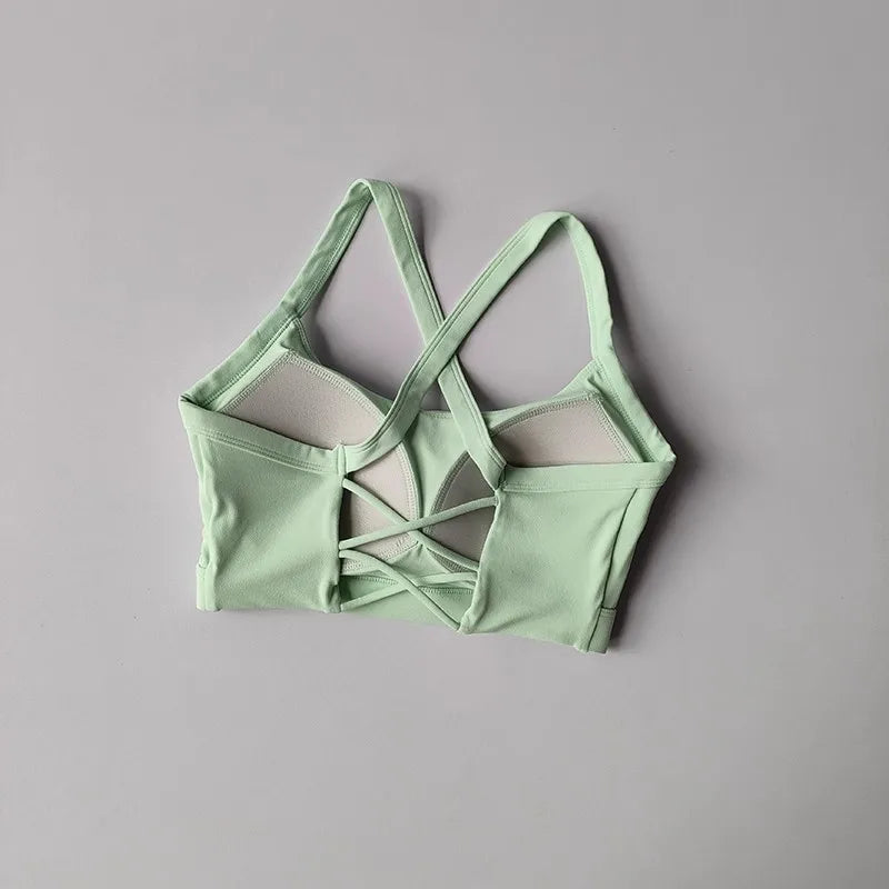 Women's Lace Up Back Sports Bra