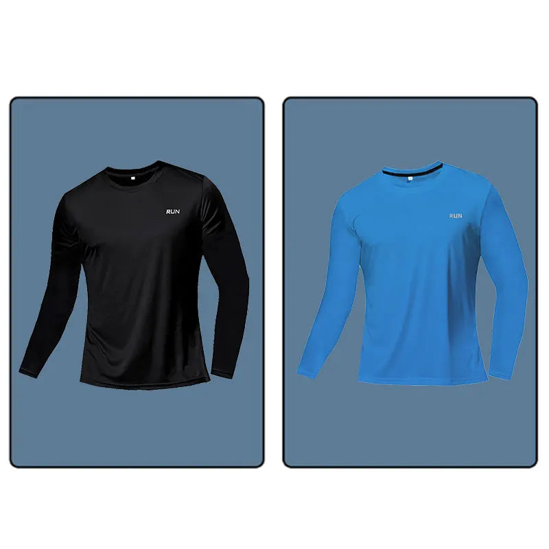 Men's Raglan Long Sleeve Crew Neck T-shirt For Workout Outfits