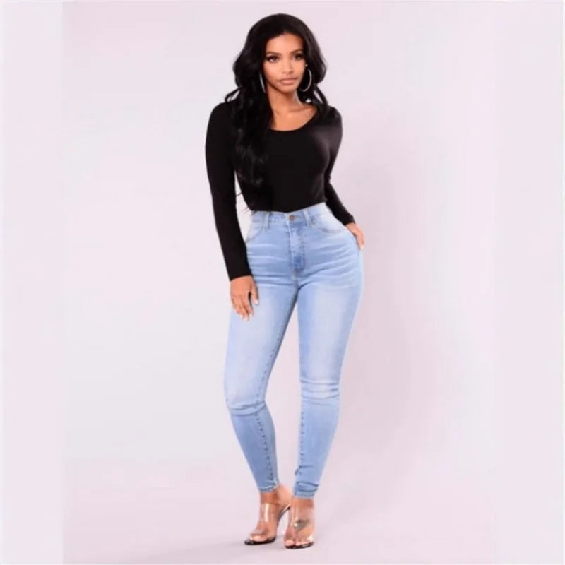 Women's Blue Skinny Fit Denim Jeans For Everyday Outfits