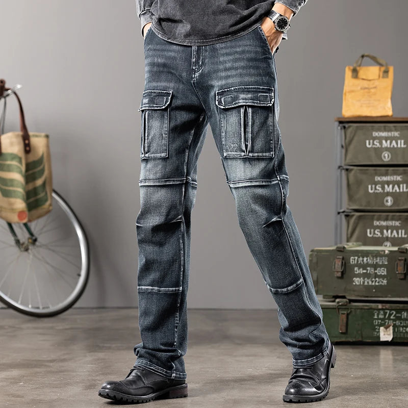 Men's Wide Leg Denim Jeans for Casual Everyday Wear