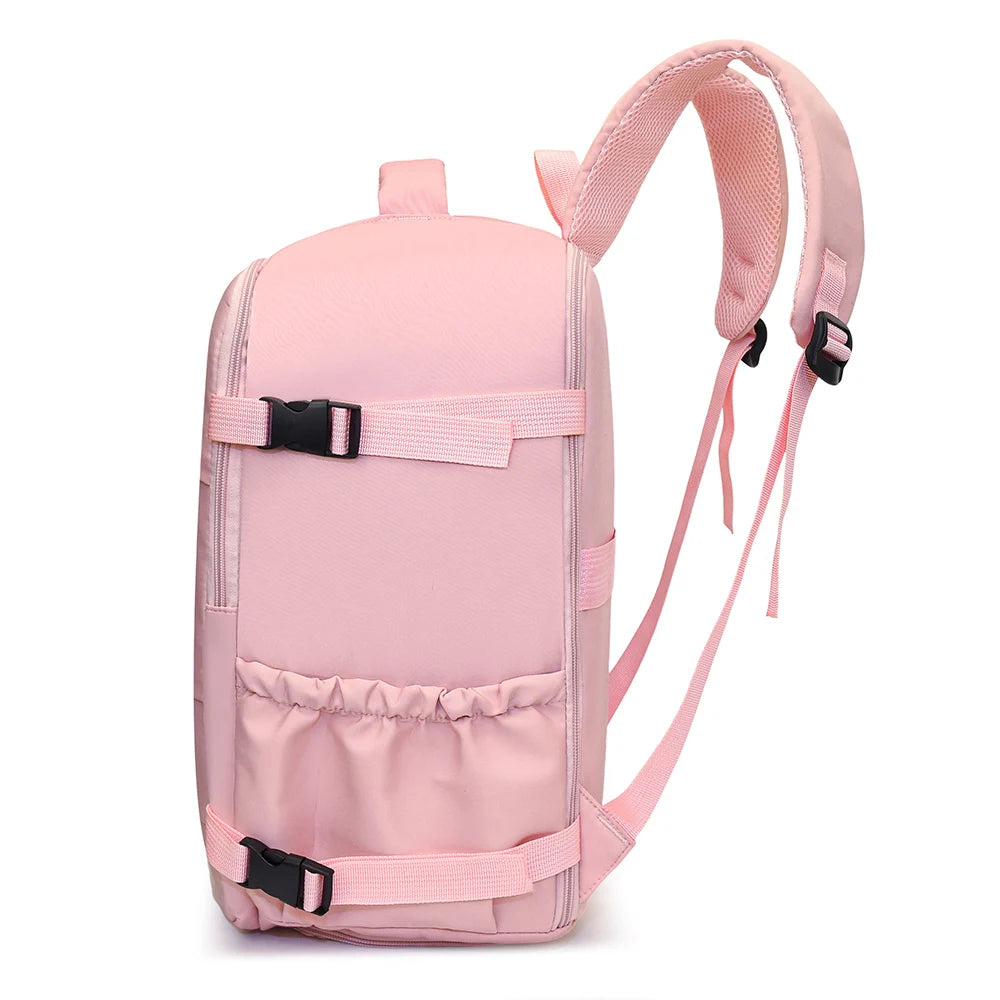 Short Trip Travel Backpack with Rectangular Shape and Laptop Compartment Design