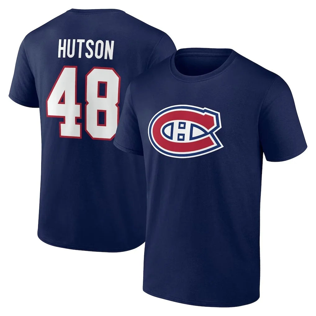 Montreal Player Number Graphic Short Sleeve T-shirt For Sports Outfits